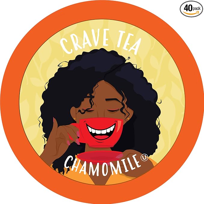 Crave Beverages Tea Pods, Chamomile for Keurig K Cup Brewers, 40 Count