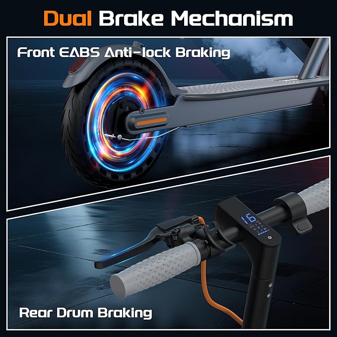 NAVIC Electric Scooter with Dual Suspension/Braking, 350W/500W Motor, 19/22 Mph,Max 22/25/27/49Miles Range, Foldable E Scooter for Adults with App