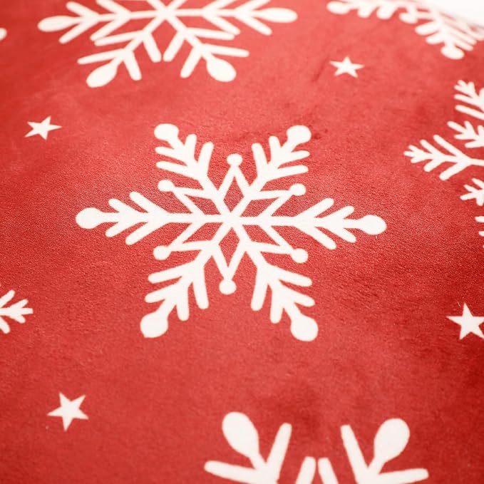 French Chrismas Velvet Throw Pillow Cover,Set of 2,18"x18"-Carol C | Vintage Square Pillow Cover,Concealed Zipper Design,Pinecones Pattern,Sofas,Bedroom,Living Room,Lounge Chairs,Decor
