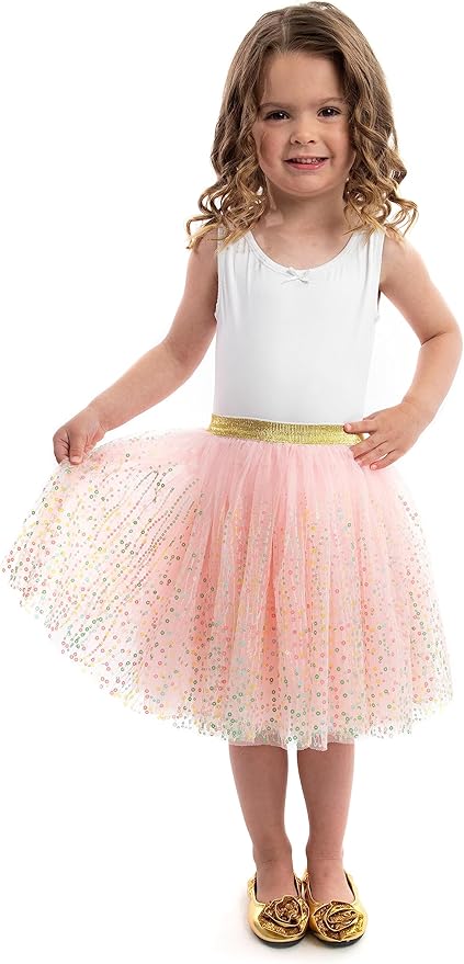 Little Adventures Shimmer Tutu Costume Dress Up - Machine Washable Girl Pretend Play and Party Outfit for Ages 3-8