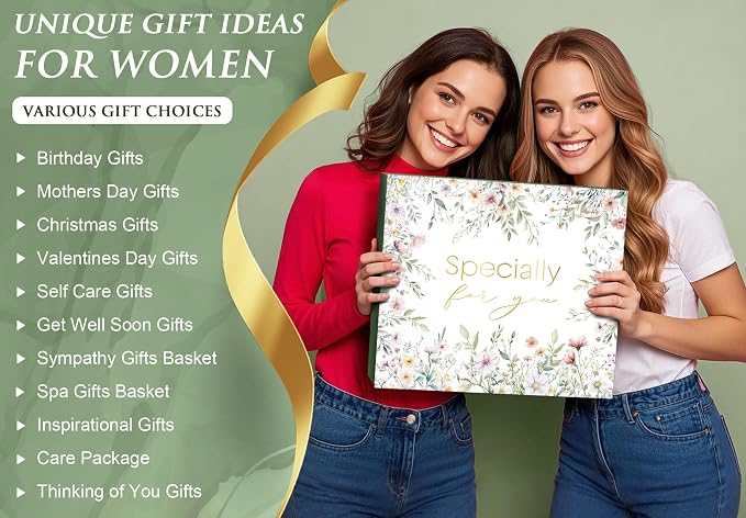 Self Care Get Well Soon Gift Baskets for Women Birthday Gifts Care Package | Sympathy Spa Gift Baskets After Surgery, Christmas Thinking of You Inspirational Gifts for Mom Her Sister Grandma Best Friend