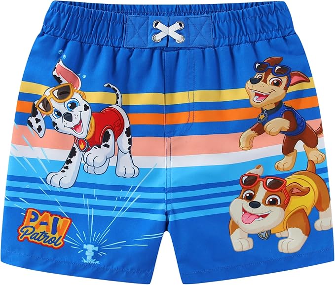 Paw Patrol Marshall Chase Rubble Boys UPF 50+ Swim Trunks Shorts Bathing Suit for Toddler and Big Kids