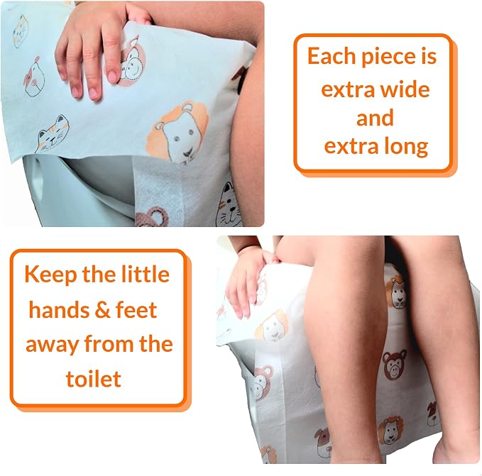 Disposable Toilet Seat Covers - Extra Large Size Perfect for Toddlers Potty Training and Great for Travel Both Kids and Adults (20)