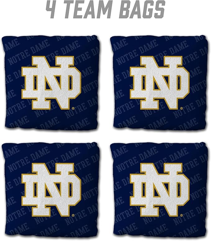 YouTheFan Officially-Licensed NCAA Set of 4 Cornhole Bags - All Weather Regulation 6” x 6” Size - 16oz Weight - Designed in USA