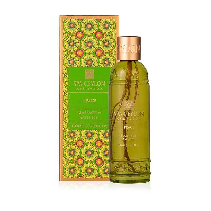 SPA CEYLON Peace Massage & Bath Oil | Soothing Body Ritual | Ayurveda | Massage Oil for Massage Therapy