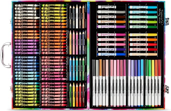 Crayola Inspiration Art Case Coloring Set - Tie-Dye (140ct), Art Supplies Set For Kids, Travel Drawing Kit, Holiday & Christmas Gift for Girls & Boys, Ages 5+ [Amazon Exclusive], Pack of 4