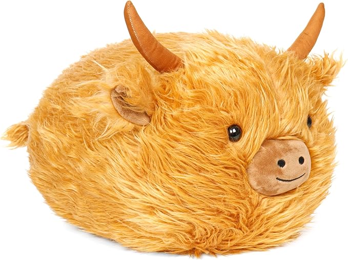 Wepop 20 in Fluffy Highland Cow Stuffed Animal, Giant Highland Cow Plush, Adorable Cattle Stuffed Animal Plushie Pillows Gifts for Kids and Adults