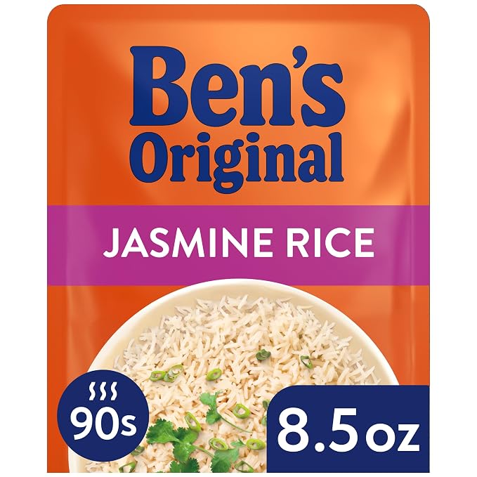 BEN'S ORIGINAL Ready Rice Jasmine Rice, Easy Dinner Side, 8.5 OZ Pouch (Pack of 6)