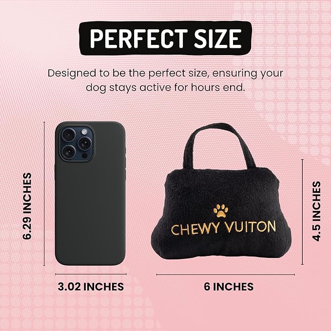 Dog Diggin Designs Runway Pup Collection | Unique Squeaky Parody Plush Dog Toys – Haute Couture Purses & Handbags