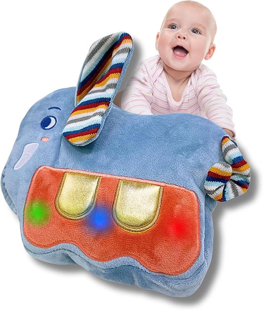 Lumio Interactive Musical Plush Toy with Lights and Sounds - Sensory Toy for 3 6 9 12-18 Months and up, Perfect for Tummy Time Rhythm Learning (Piano)