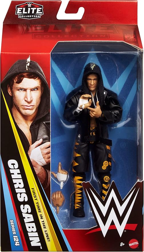 Mattel WWE Elite Action Figure & Accessories, Series #124 Set, 6-inch Collectible Chris Sabin with 25 Articulation Points & Swappable Hands
