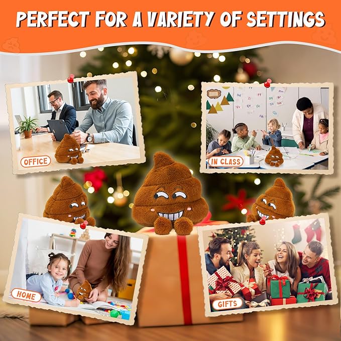 Farting Poop Plush Toy – Funny Poop Toy with 30 Hilarious Fart Sounds, Soft & Durable Gag Gift for Kids, Pets, and Pranks – Great Décor for Home, Office, or Parties
