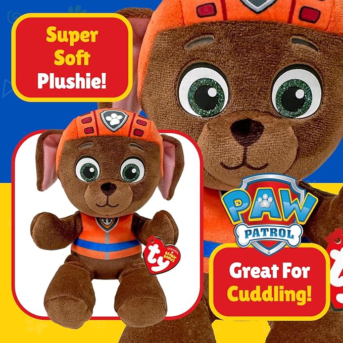 Ty - Paw Patrol Collection, ZUMA, Heroes of The Puppy Squad in Floppy Version, 6"