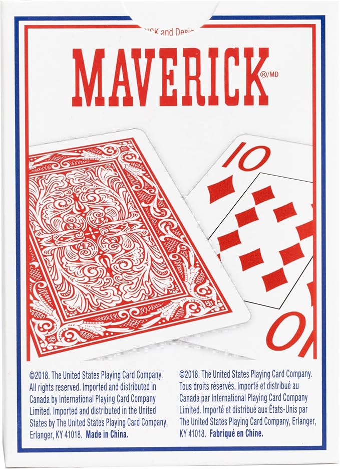 Maverick Jumbo Playing Cards 12 Pack, Large Print, Blue Deck, Bulk Playing Cards for Poker, Card Games, and Group Play