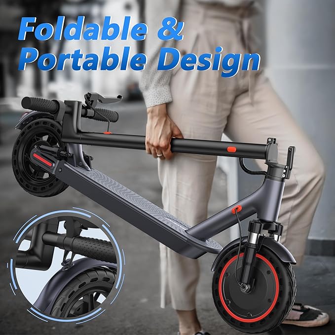 MAXSHOT Electric Scooter for Adults, 8.5/10/14" Tires, 19/22Mph, 350W/500W Motor, 21-28 Miles Range, Folding E-Scooter with Dual Suspension,APP(V1/SPRO/MAX/PRO/X1/X1PRO/PR)