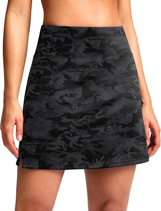 16" Skorts with 2 Pockets | Side Slits, High Waisted, A Line, Casual, Pickleball, Athletic, Golf, Tennis Skirt, for Women