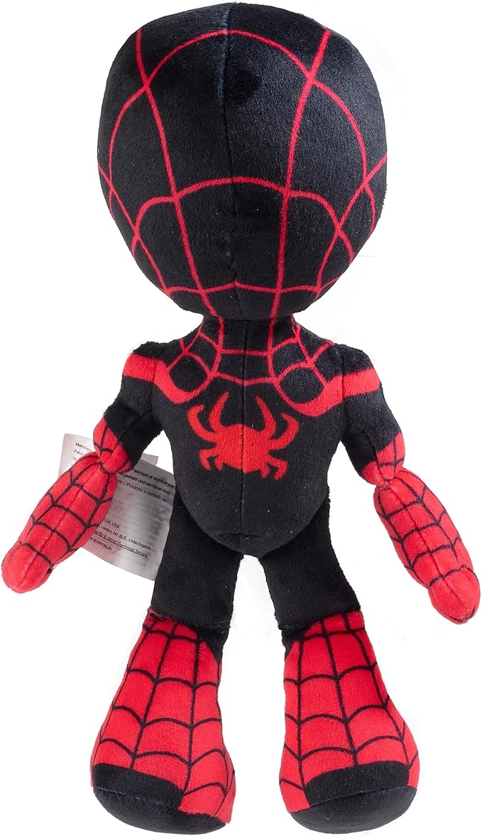 Marvel Spidey and His Amazing Friends 8" Miles Morales/Spin Plush - Spider-Man Stuffed Animal Toy Figure - Officially Licensed - Spider-Verse Gift for Kids, Boys, Girls - 8 Inches