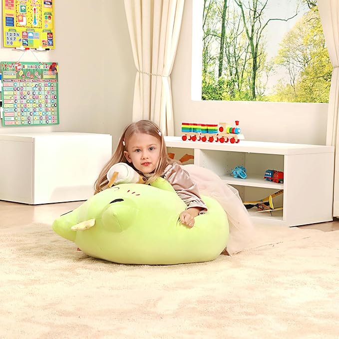 Original 21.5-inch Jumbo Frog Plush Pillow Stuffed Animal Toy,Giant Big Size Cute Soft Toys Cuddle Plushie,Gift for Kids Girls Children