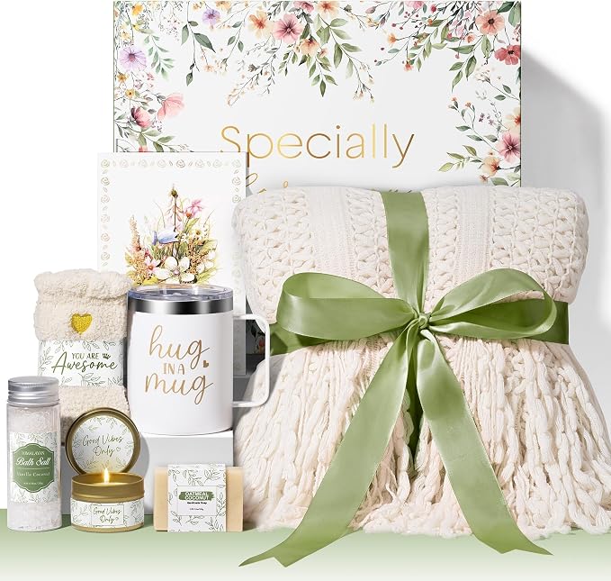 Self Care Get Well Soon Gift Baskets for Women Birthday Gifts Care Package | Sympathy Spa Gift Baskets After Surgery, Christmas Thinking of You Inspirational Gifts for Mom Her Sister Grandma Best Friend
