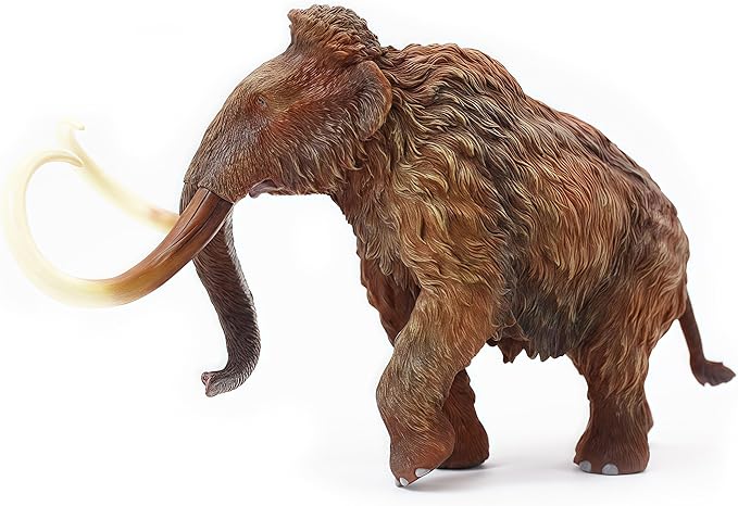 Gemini&Genius Mammoth Action Figure Toy, Woolly Mammoth Wild Animal Toy, Beautiful and Accurate Sculptures of Elephant Animal Toy Figure, Collection, Display & Play for Kids Collectors