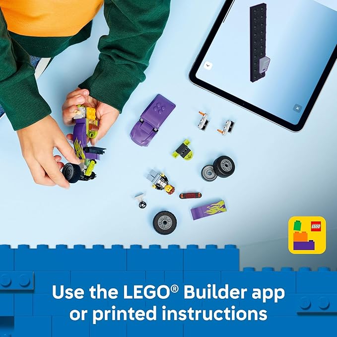 LEGO City Hot Rod Race Car Building Toy for Kids - Pretend Play Set for Boys & Girls, Ages 5+ - Toy Car W/Racecar Driver Minfigure - Gift Idea for Birthdays - 60485