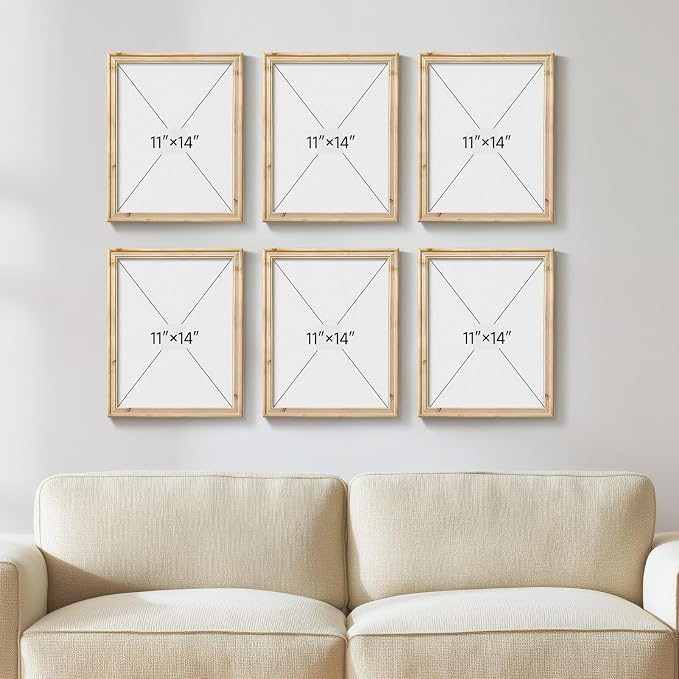 Framed Vintage Botanical Floral Wall Art for Living Room, 6 Piece 11x14 In | Neutral flower pictures, Retro wood frame, Canvas prints, Wall decor for living room bedroom hallway, Gallery wall art sets