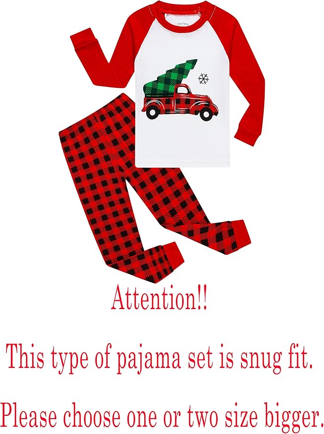Family Feeling Little Boys Pajamas Sets 100% Cotton Long sleeve Pjs