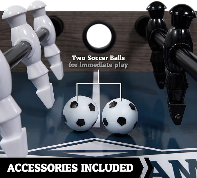 Hall of Games Foosball Tables Multiple Styles, Soccer with Durable & Stylish Designs with Tabletop Sports Soccer Balls, Perfect for Family Game Rooms | Multiple Styles