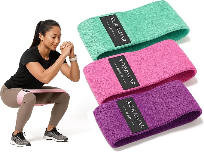 65cm Exercise Ball Large | 2 Packs Yoga Stretching Blocks | Fitness Bands Fabric 3-Levels | Pilates Kit for Home Workouts, Exercise Bands Resistance Bands Set, Resistance Bands for Legs