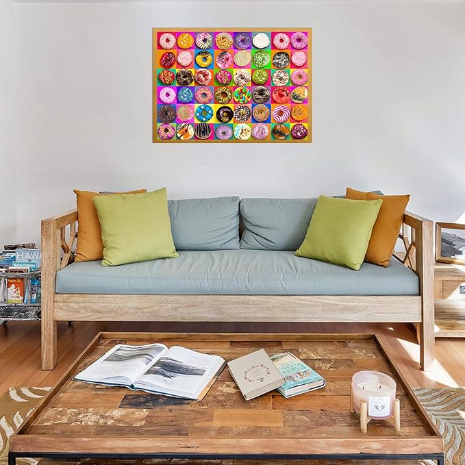 Jigsaw Puzzles 1000 Pieces for Adults, Families (Donuts) Pieces Fit Together Perfectly