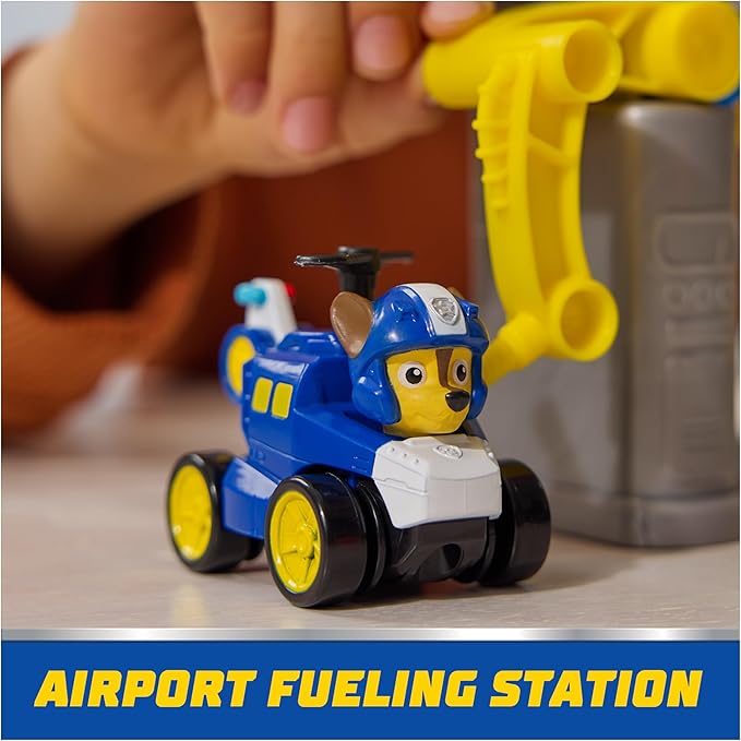 Paw Patrol: Air Rescue, Pup Squad Adventure Bay Airport Playset, with Chase Toy Car Vehicle Launcher, Kids Toys for Boys and Girls 3+