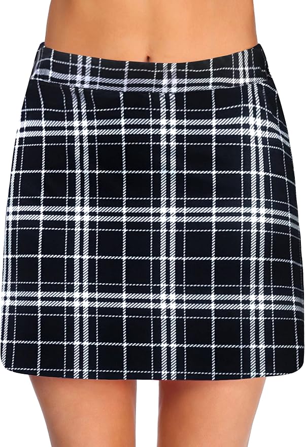 Ekouaer 16" Skorts for Women with Pockets Golf Pickleball Tennis Skirt | Silicone Grippers,2 Inner Pockets,Wide Waist,Side Slit Hem,Breathable,Soft,Lightweight