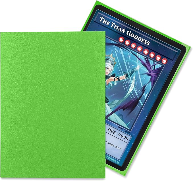 TitanShield (150 Sleeve/Slime Green Small Japanese Sized Trading Card Sleeves Deck Protector for Yu-Gi-Oh, Cardfight!! Vanguard & More