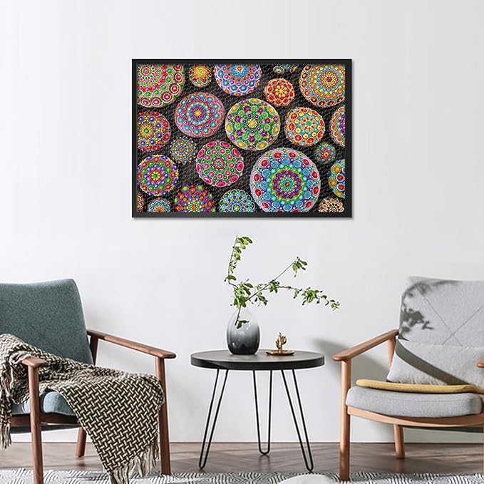 1000 Piece Jigsaw Puzzle, Mandala Adult Puzzles, Jigsaw Puzzle 1000 Pieces for Adults Colorful Mandala, Puzzles for Adults 1000 Pieces Family Games Finished Size 19.5 x 27.5 Inch
