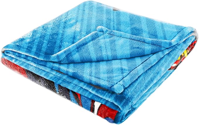 Jay Franco Kids Plush Throw Blanket – Soft & Cozy Fleece Throw for Bedroom & Couch Décor, Official Licensed Product, Blue - Avengers, 60x90 - Large Blanket