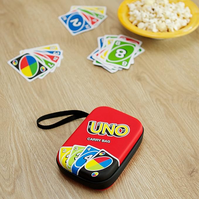Klein UNO: Carry Bag - Holds Uno Game Cards, Stow The Game Instructions in The Mesh Compartment, Sturdy Zip Up Case