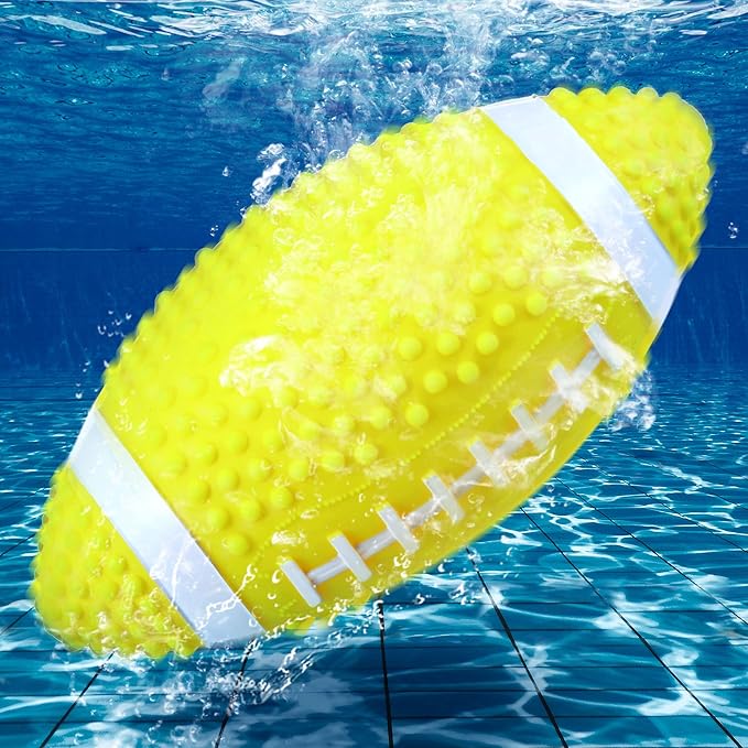 Hiboom Pool Football for Swimming Pool, Waterproof Water Football for Underwater Passing, Dribbling, Pools Toys Ball with Water Filling, Diving Games for Teens Adults(Yellow)