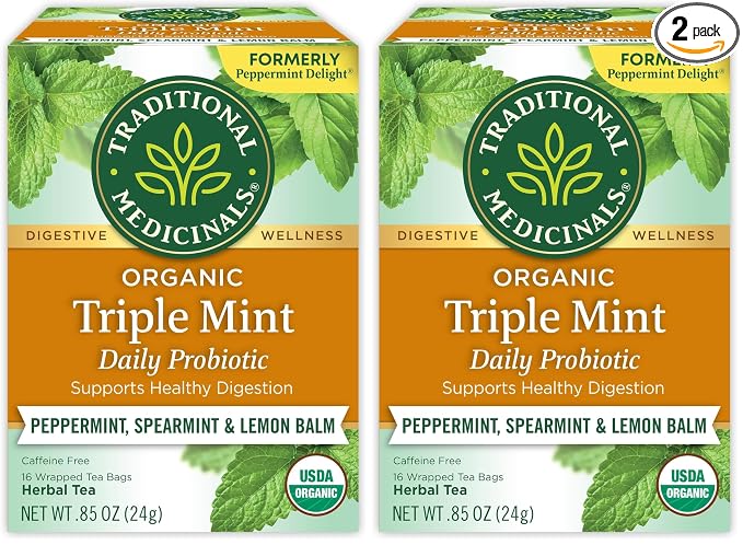 Traditional Medicinals Tea, Organic Rose Hips & Hibiscus - Supports Everyday Wellness - Kosher, Non-GMO, Caffeine-Free - 16 Tea Bags (Pack of 2)