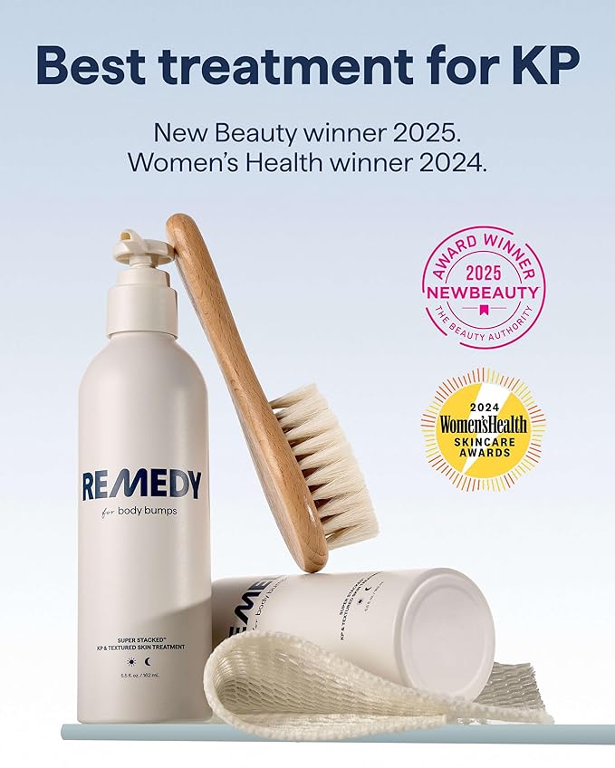 Remedy for Body Bumps | KP Exfoliating Body Moisturizer | Keratosis Pilaris (KP) Treatment For Textured, Crepey Skin with Urea, Lactic Acid, Retinol | Smoothing Body Lotion | By Dermatologist Dr. Shah