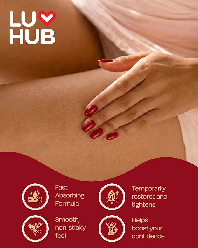 Luv Hub Vaginal Tightening Gel - Tighten your Vagina - Natural Firming Cream for Intimate Wellness - Compatible with Sensitive Skin, Hormonal Shifts, Postpartum Recovery - 1oz