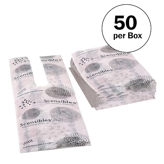 Hospeco Scensibles Personal Disposal Bags, Pink, 1200 Bags (HOSSBX50)