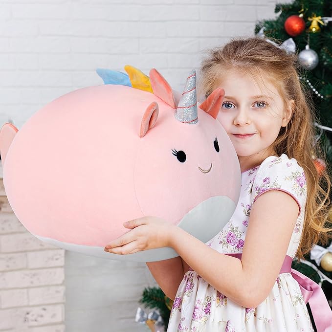 Wepop 20in Unicorn Stuffed Animal, Giant Unicorn Plush, Cuddle Stuffed Plushies Pillows Gifts for Kids Adults Boys and Girls