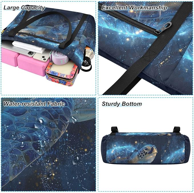MCHIVER Yoga Bag for Women Men Large Yoga Mat Bag with Adjustable Strap Workout Bags Totes for Pilates Yoga Travel