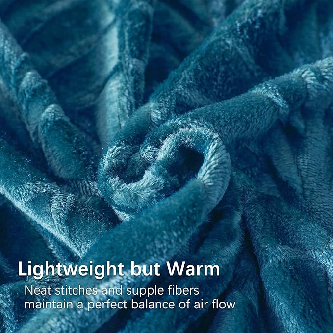 Whale Flotilla Soft Flannel Fleece Bed Blanket Queen Size, Teal | Cozy Lightweight Breathable Coverlet, Plush Fluffy Bedspread, Vintage Pattern Decorative Blanket for Bed, All Season, 90"x90"