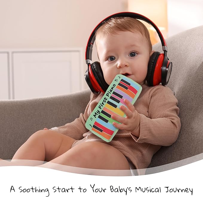 June Garden 7" My First Piano - Musical Soft Plush Toy - Gift for Infants and Toddlers