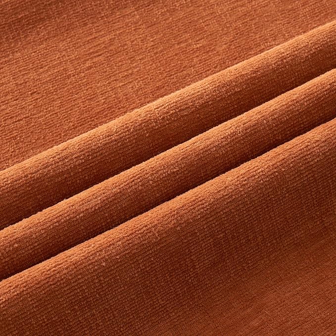 MIULEE Halloween Fall Burnt Orange Chenille Lumbar Pillow Covers, 12x20 | Set of 2, Soft Farmhouse Modern Home Decor, Decorative Pillowcases for Sofa Living Room Bed