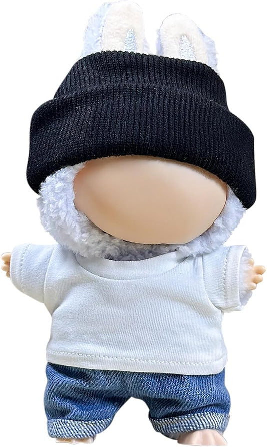 Clothes Fit for 17CM Doll, Fashion Doll Clothes Outfit Set Cute Theme Designer Toys Dress Accessories for Collector Fans Display (D B&W Set)