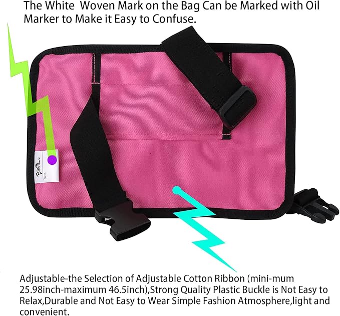 Massage Bottle Bag Massage Therapist Holster Massage Lotion Holster Massage Oil Holster（YR-3KD-Rose Red）