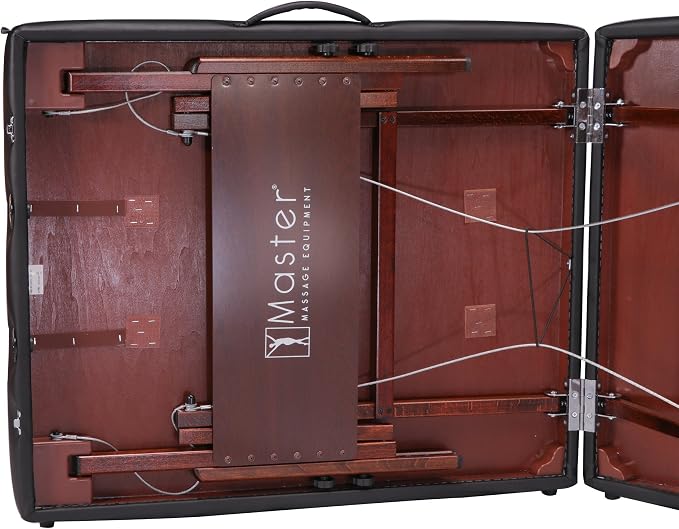 Master Massage 30" Del Ray Pro Portable Massage Table in Black Color, Standard