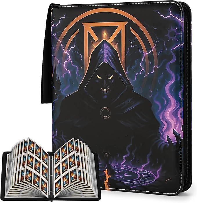 9 Pocket Card Binder for MTG/YGO/PTCG/Game Cards, Holds 720 Cards,Premium Card Collector Book for TCG Players,Toys Gifts for Kids-Purple